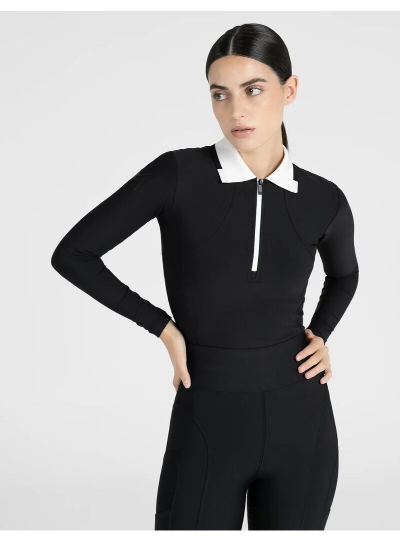 Polo Concept Manga Larga Mujer Negro