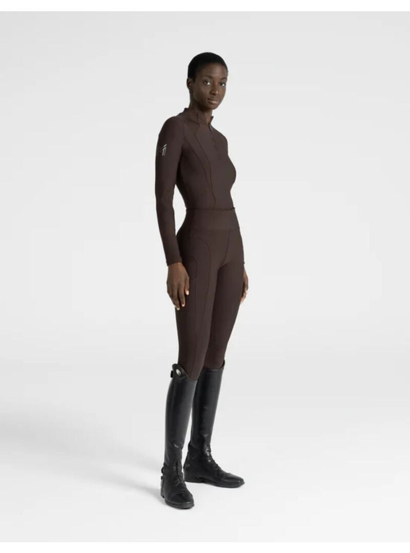 Mallas Outline Mujer Full Grip Maximilian Chocolate