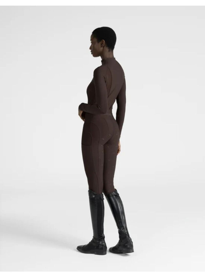 Mallas Outline Mujer Full Grip Maximilian Chocolate