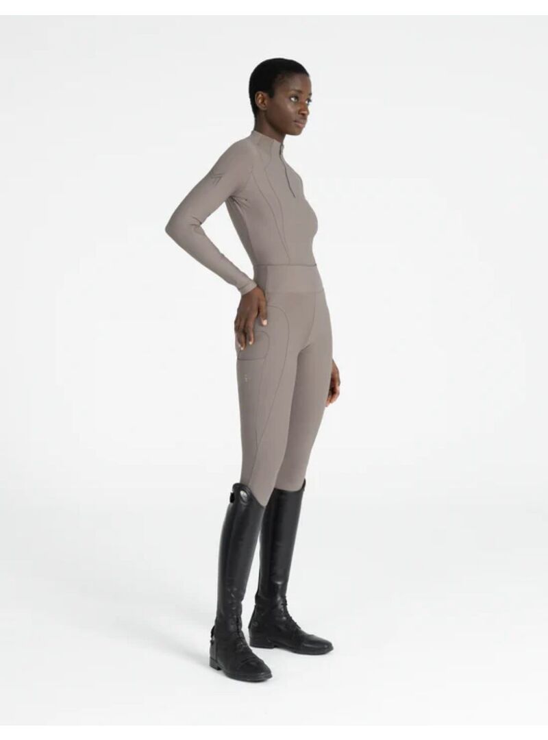 Mallas Outline Mujer Full Grip Maximilian Taupe