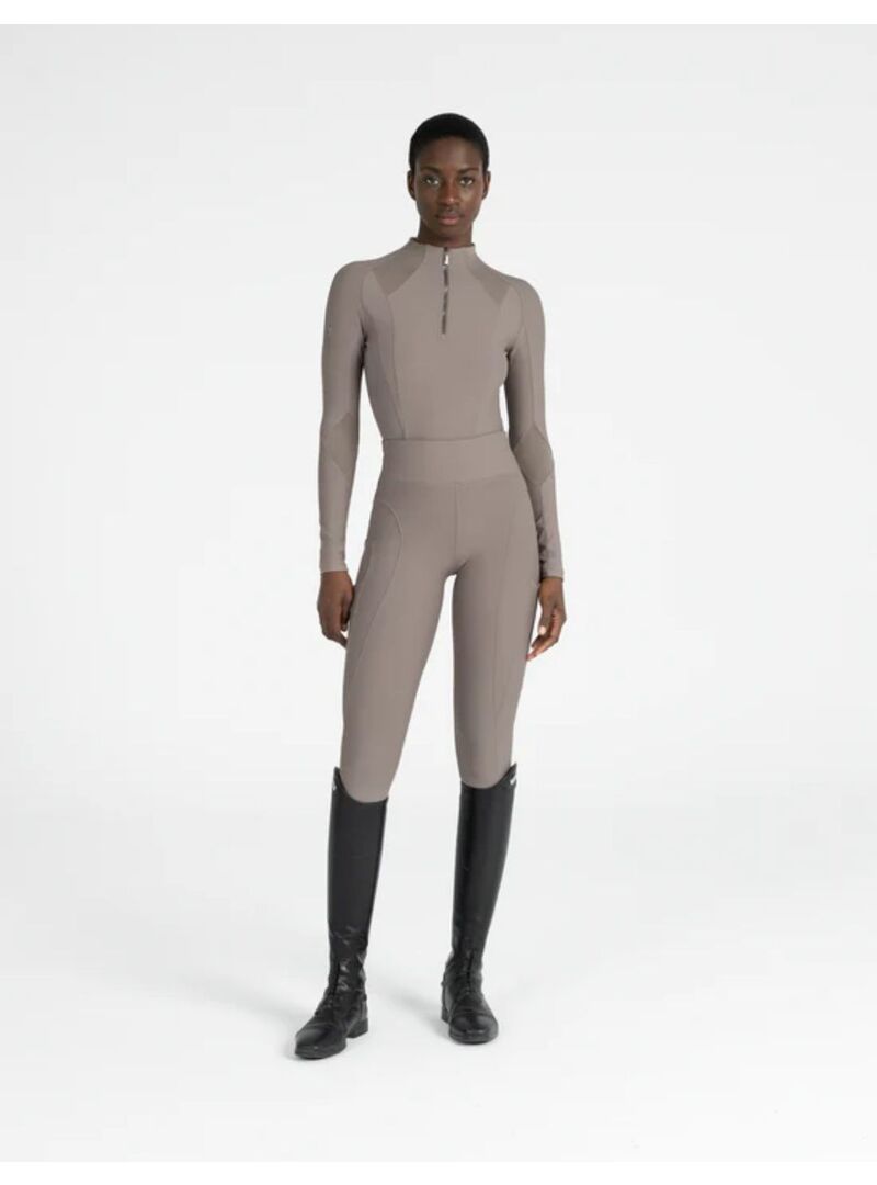 Mallas Outline Mujer Full Grip Maximilian Taupe