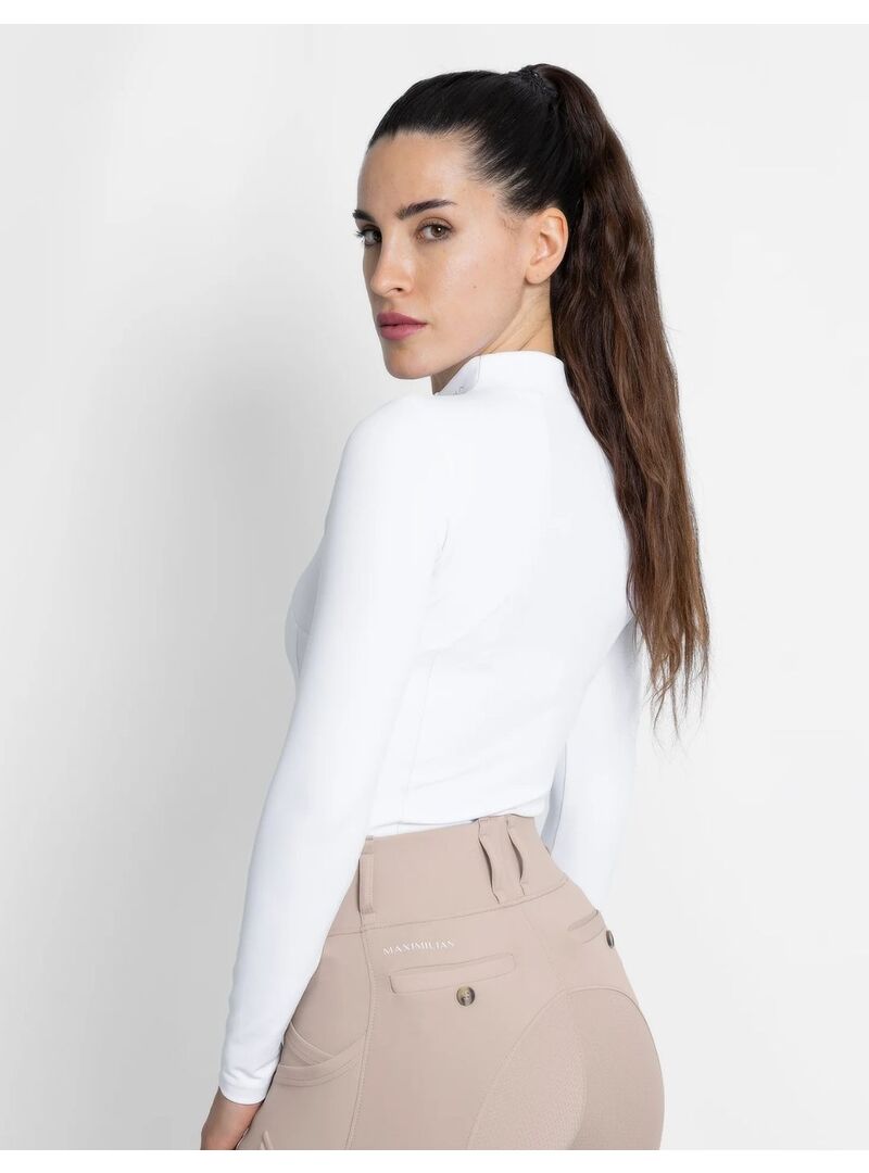 Base Layer Manga Larga Mujer Maximilian Blanco/Plateado