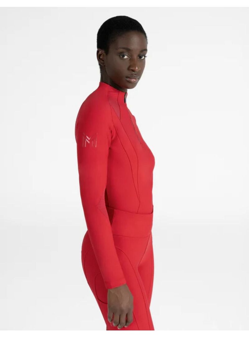 Base Layer Manga Larga Frame Mujer Maximilian Grenadine Rojo