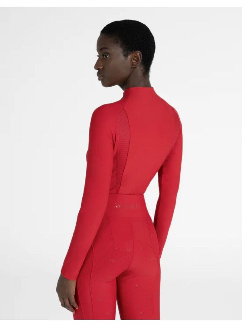 Base Layer Manga Larga Frame Mujer Maximilian Grenadine Rojo