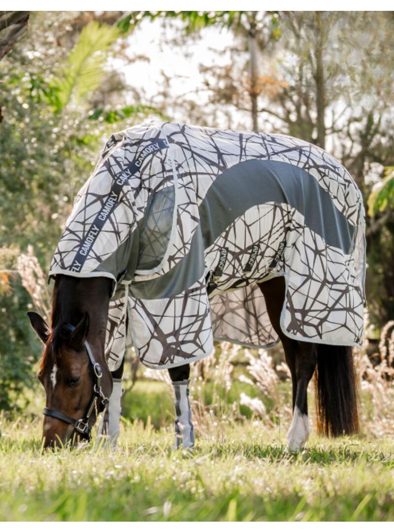 Manta Amigo Camofly Antimoscas con Cubrecuello Gris/Gris