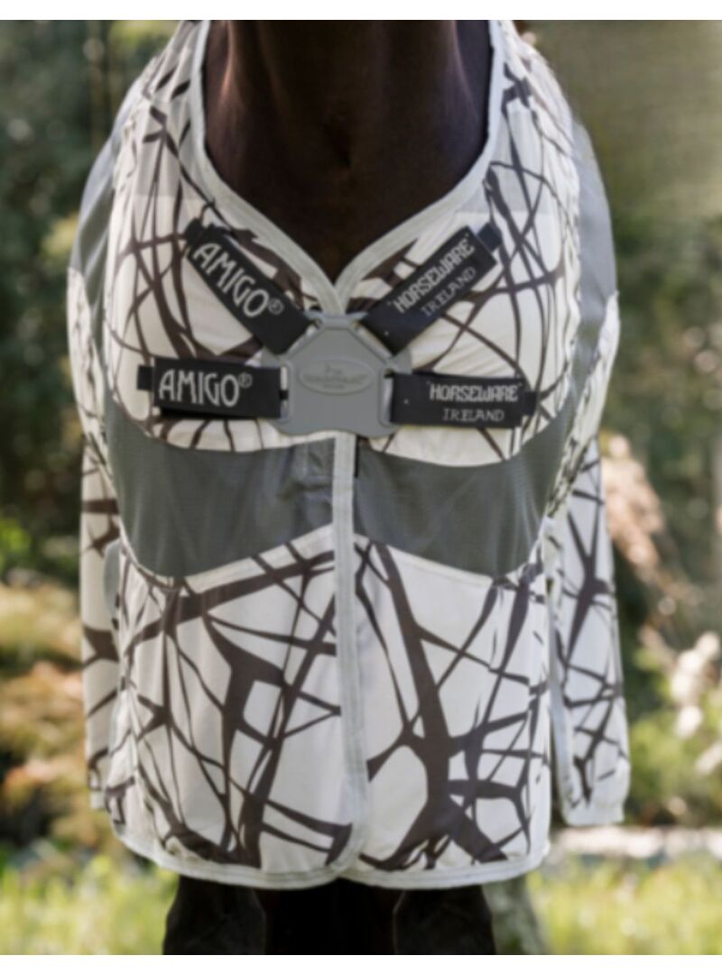 Manta Amigo Camofly Antimoscas con Cubrecuello Gris/Gris