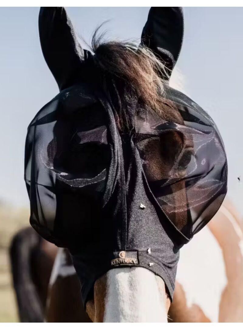 Máscara Antimoscas Fly Mask Kentucky Slim Fit Negro