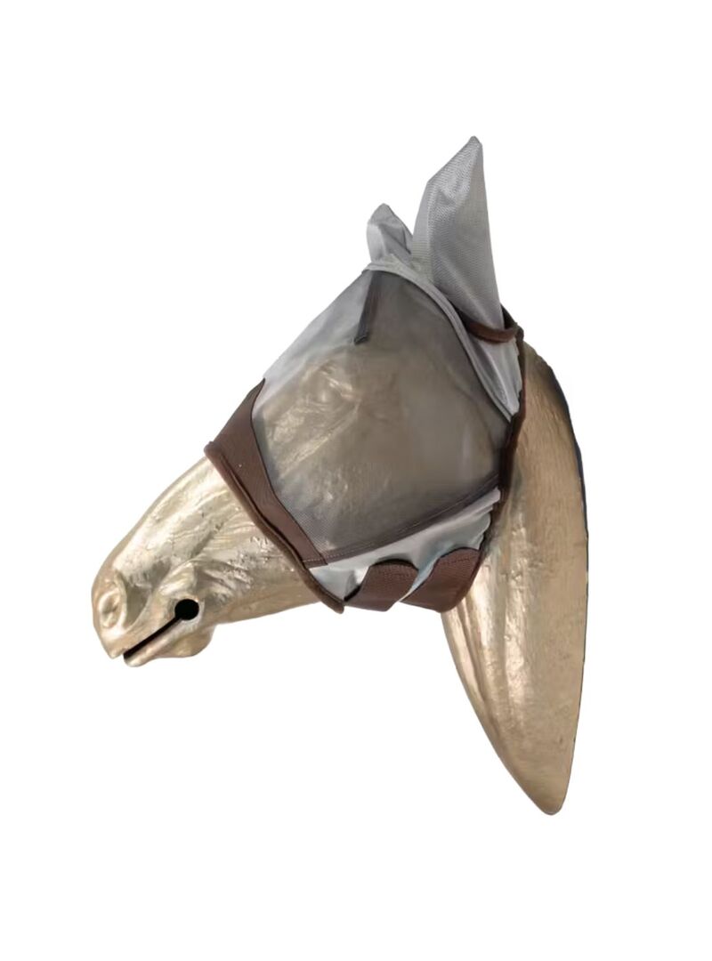 Máscara Antimoscas Fly Mask Con Orejas Kentucky Plata